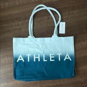 Athleta Teal Ombre Tote Bag